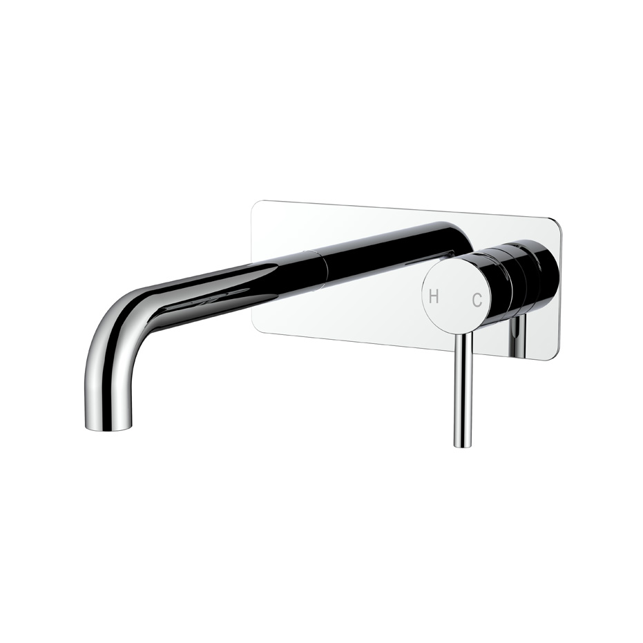 Orbit Wall Tap & Lever with Backplate — Chrome