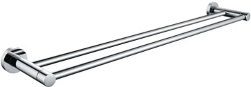 Orbit Double Towel Bar — Chrome