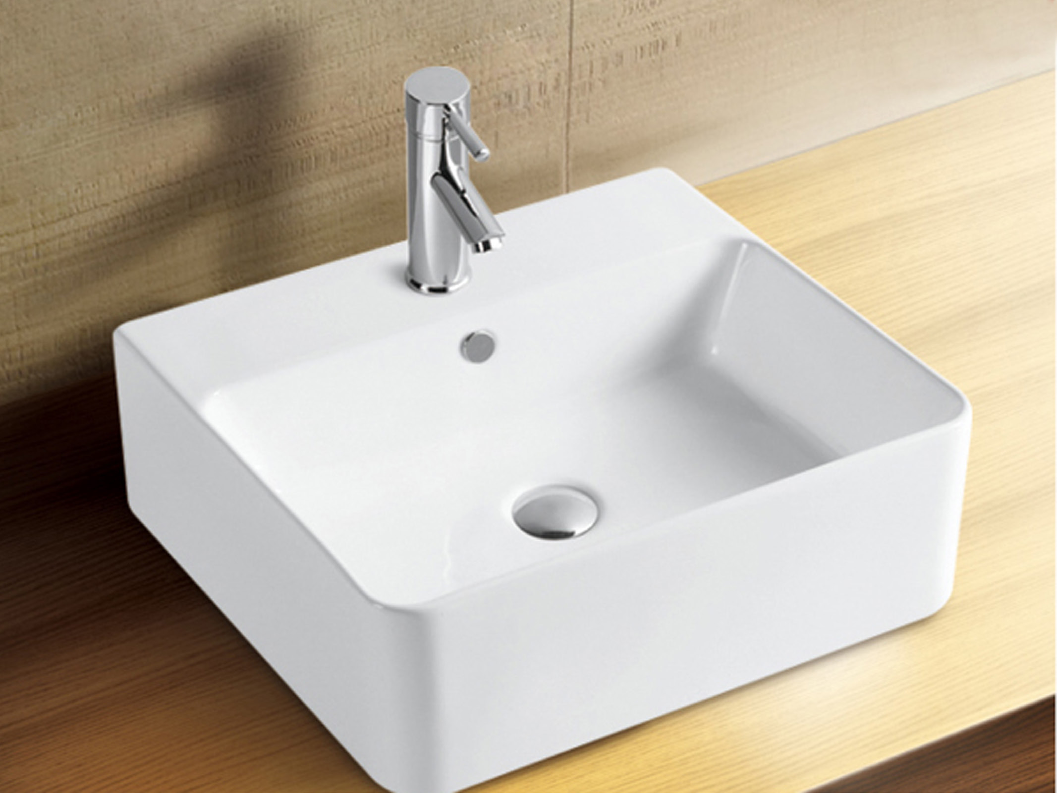 Forte Countertop Basin — Gloss White