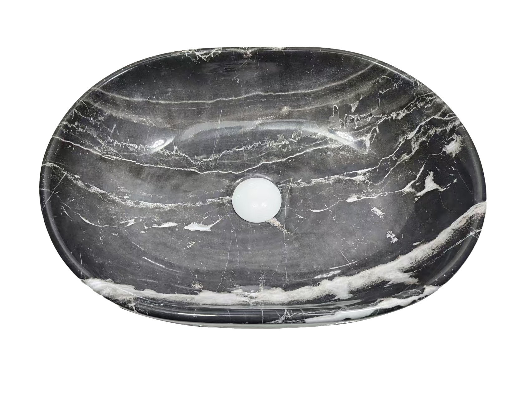 Roundel Countertop Basin — Black Nero — Black Nero