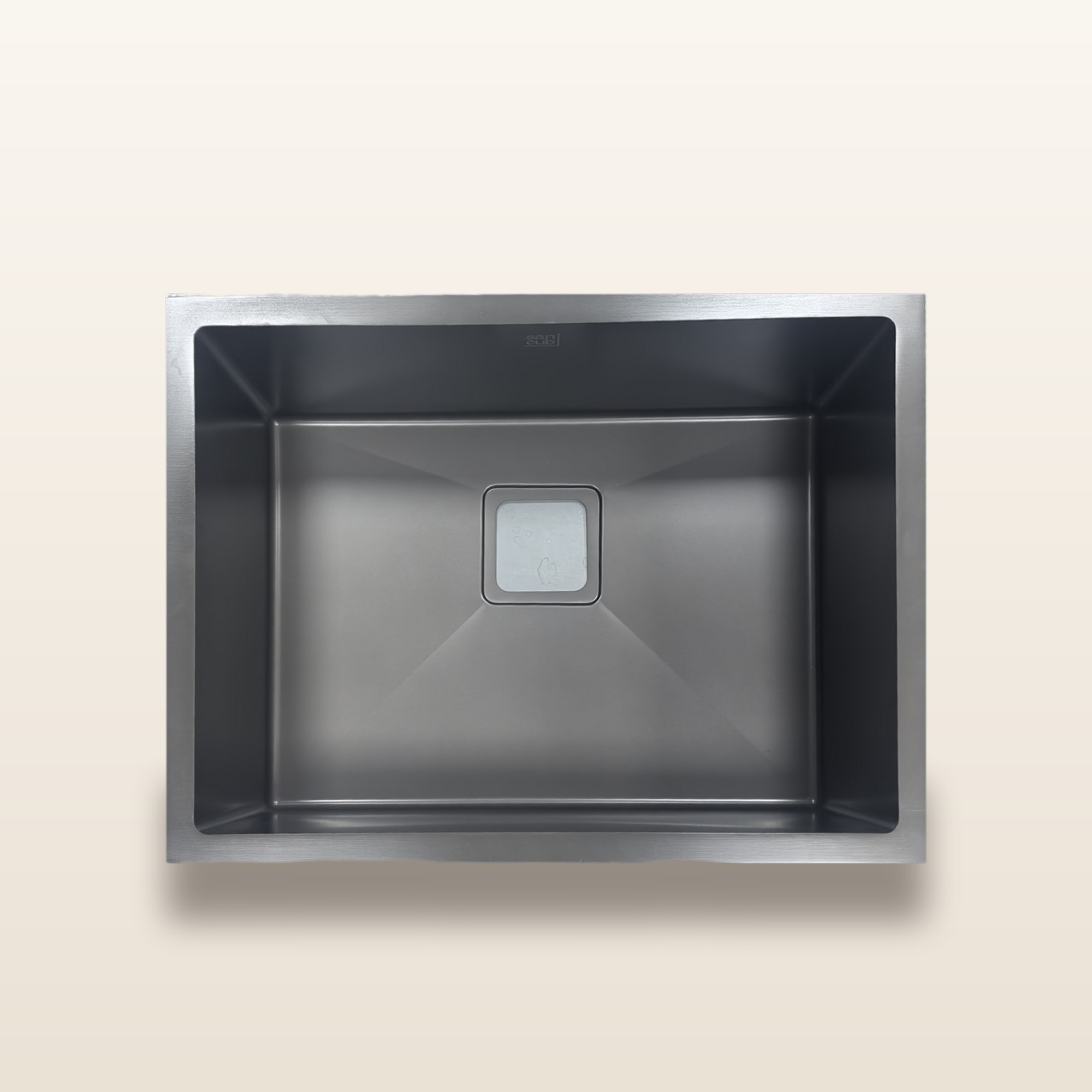 SS304 Handmade Single Bowl Sink 600mm — Matte Black