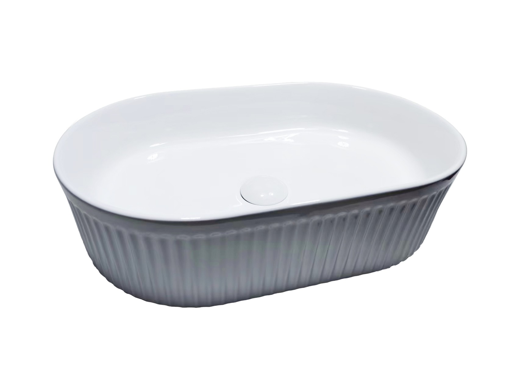 Elliptic Art Basin — Gloss White