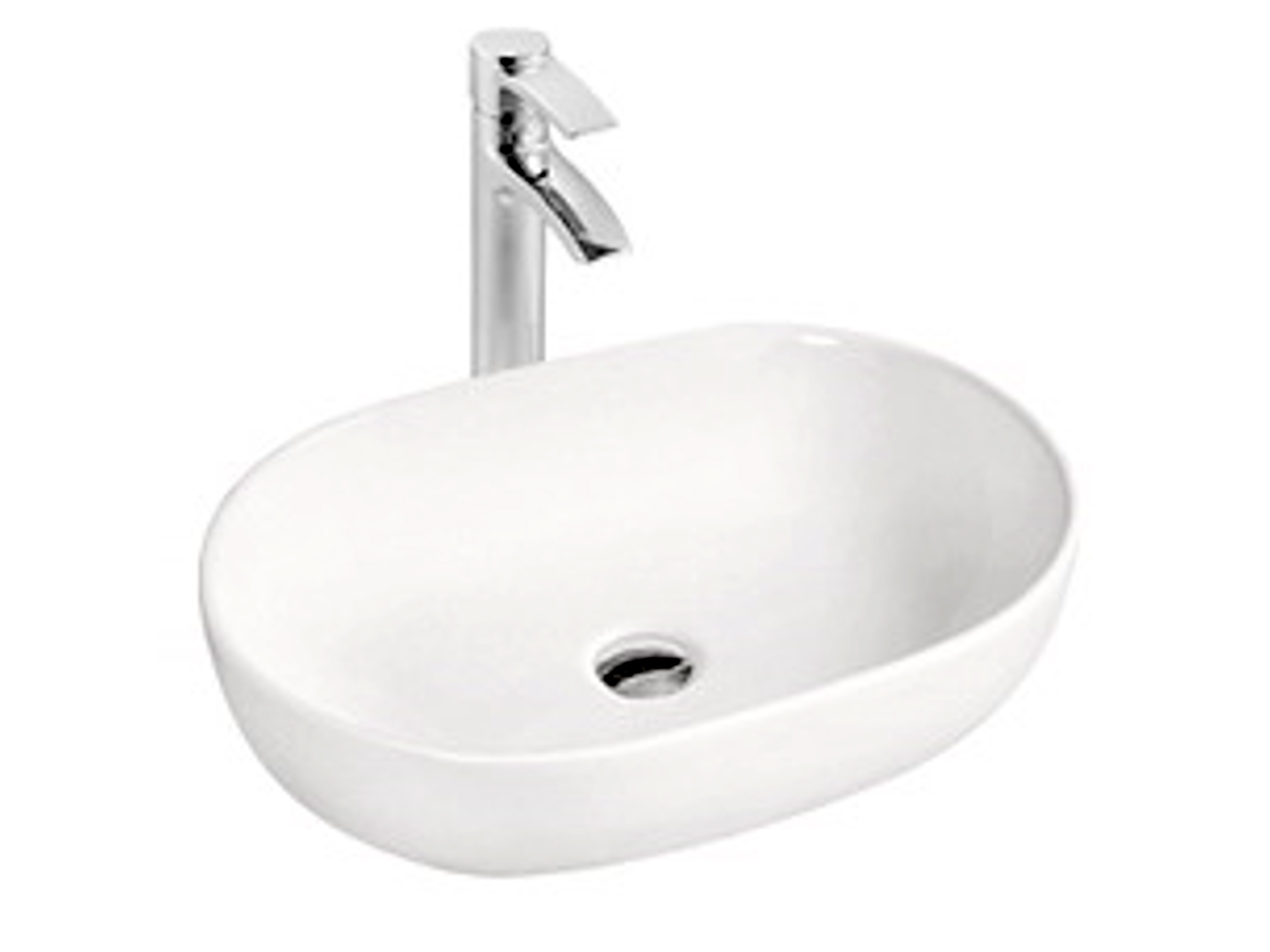 Roundel Countertop Basin — Gloss White