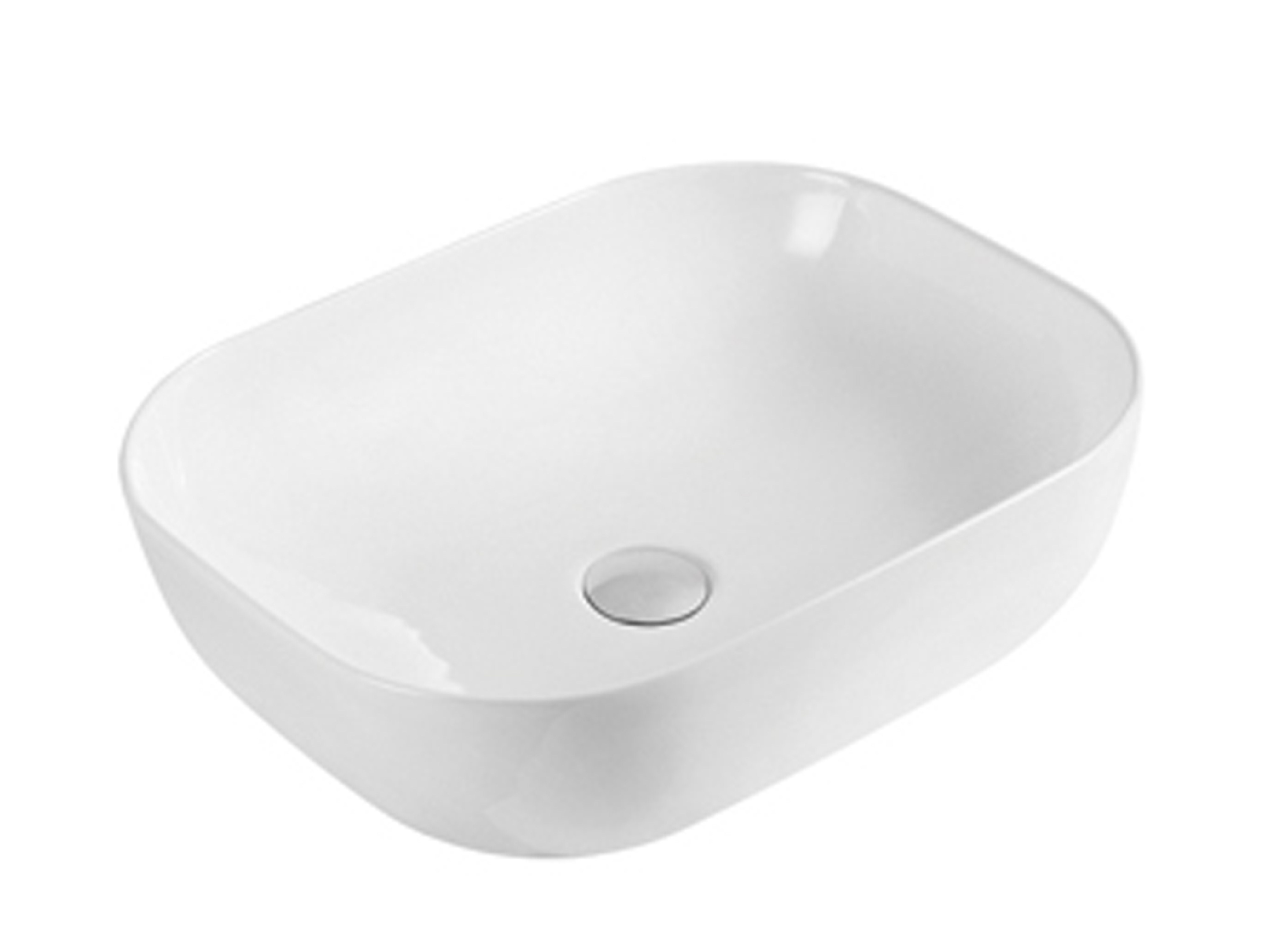 Squircle Countertop Basin — Gloss White